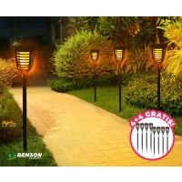 Solar LED Tuinfakkels Met Flikkerend Vlameffect - Vandaag 4+4 GRATIS! ...